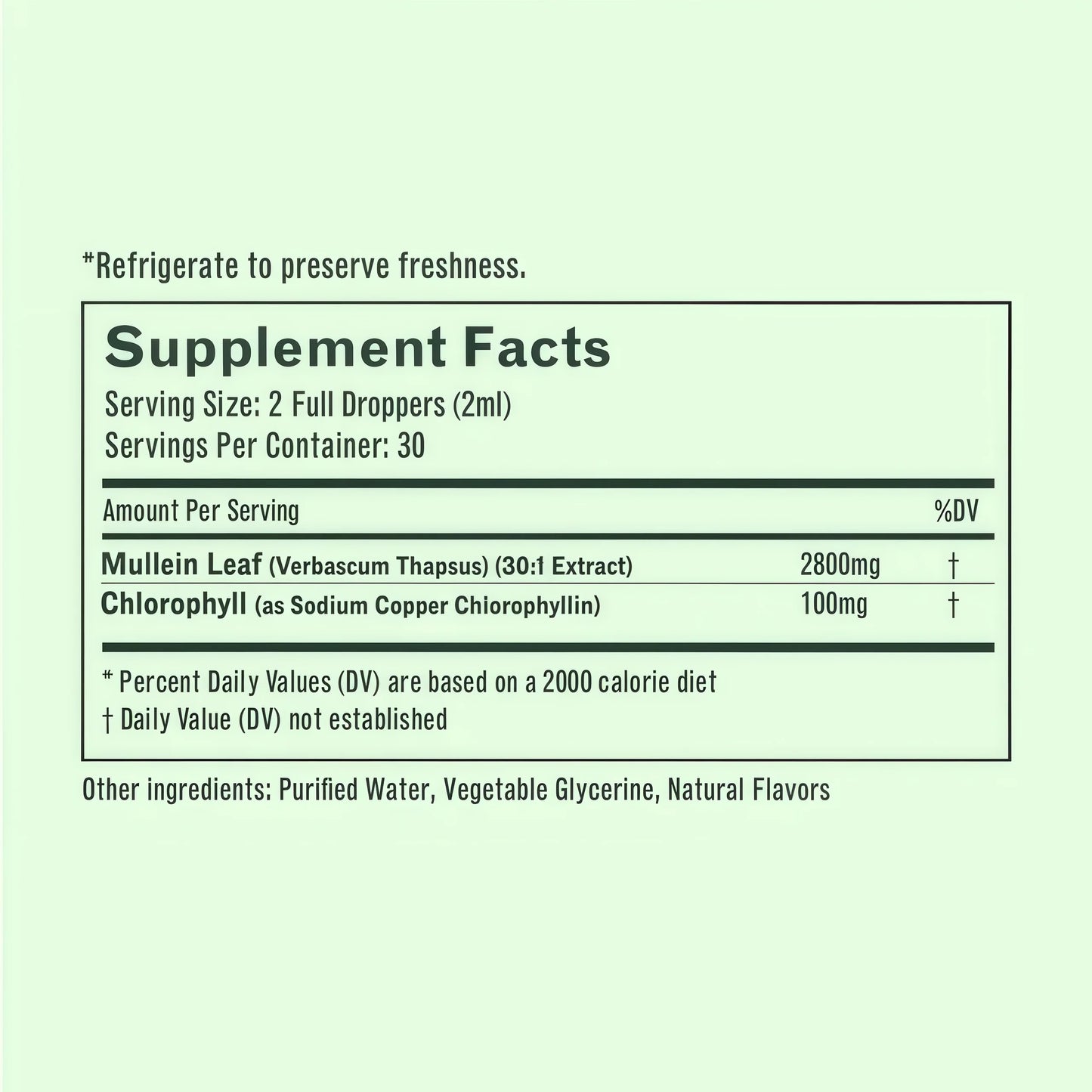 Betterbrand Mullein Drops for Lung Detox - Mullein Leaf Tincture with Chlorophyll - Helps Support Respiratory Health, Alcohol-Free, 1 Month Supply - 60ml